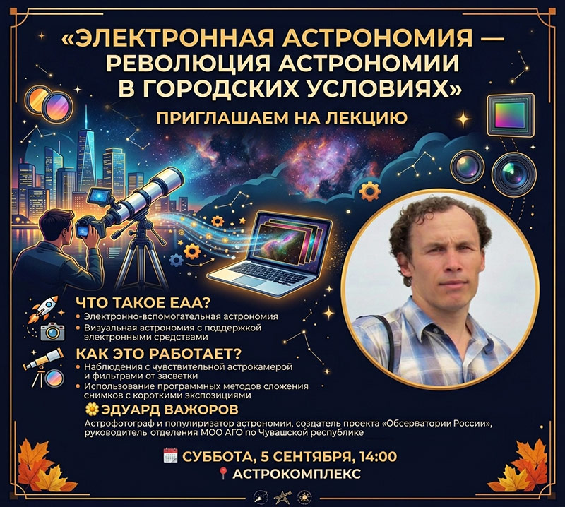 Афиша лекции "Электронная астрономия"